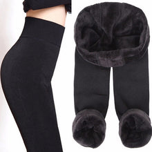 Load image into Gallery viewer, Solid Color Women Winter Velet Trousers Female High Elastic Warm Nine pants Ladies Sexy High Waist Slim Leggins
