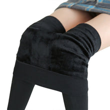 Load image into Gallery viewer, Solid Color Women Winter Velet Trousers Female High Elastic Warm Nine pants Ladies Sexy High Waist Slim Leggins
