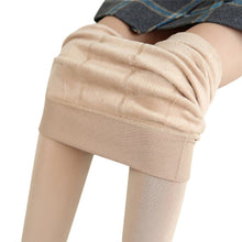 Load image into Gallery viewer, Solid Color Women Winter Velet Trousers Female High Elastic Warm Nine pants Ladies Sexy High Waist Slim Leggins
