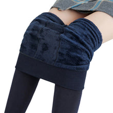 Load image into Gallery viewer, Solid Color Women Winter Velet Trousers Female High Elastic Warm Nine pants Ladies Sexy High Waist Slim Leggins
