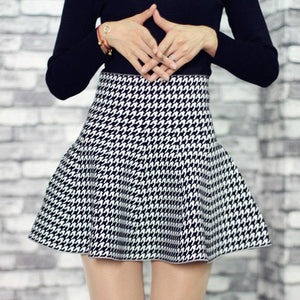 2020 new Women's Korean Version Pleated Skirt  Umbrella Skirt High Waist Bottom Knitted Skirt Autumn A-line Skirt