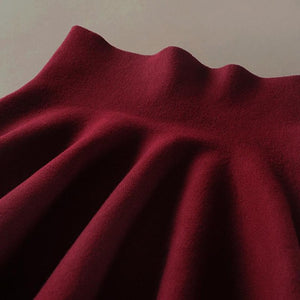 2020 new Women's Korean Version Pleated Skirt  Umbrella Skirt High Waist Bottom Knitted Skirt Autumn A-line Skirt